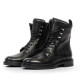 Botins plans Martina Buraro de dona negres de pell amb cordons - Querol online