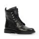 Botins plans Martina Buraro de dona negres de pell amb cordons - Querol online