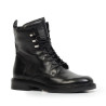 Botins plans Martina Buraro de dona negres de pell amb cordons