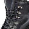 Botins plans Martina Buraro de dona negres de pell amb cordons