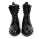 Botins plans Martina Buraro de dona negres de pell amb cordons - Querol online