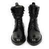 Botins plans Martina Buraro de dona negres de pell amb cordons