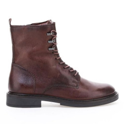 Botins plans Martina Buraro de dona marrons de pell amb cordons - Querol online
