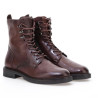 Botins plans Martina Buraro de dona marrons de pell amb cordons