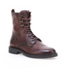 Botins plans Martina Buraro de dona marrons de pell amb cordons