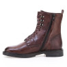 Botins plans Martina Buraro de dona marrons de pell amb cordons