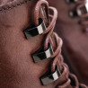 Botins plans Martina Buraro de dona marrons de pell amb cordons
