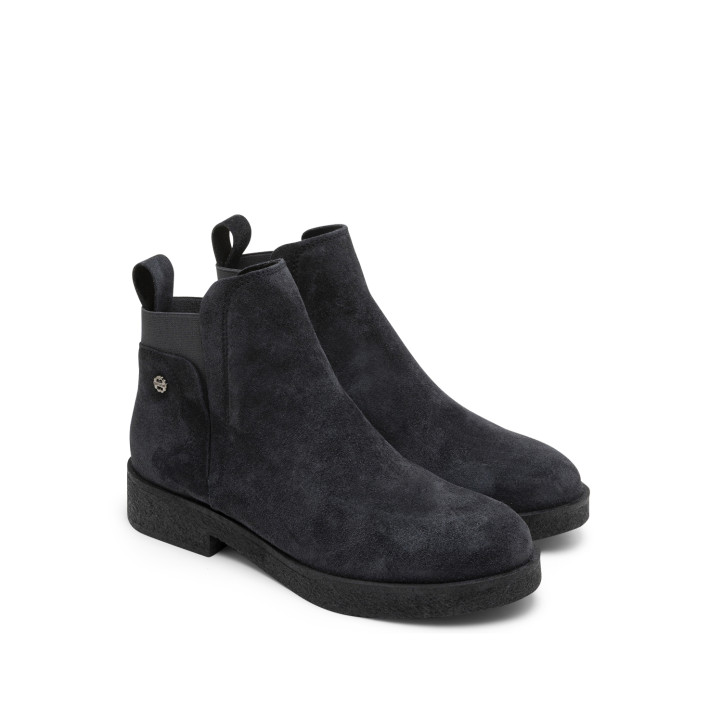 BOTINES DE PIEL CON ELÁSTICOS ISABEL CARBÓN PORRONET - Querol online