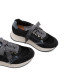 DEPORTIVAS PLANAS DE PIEL Y TERCIOPELO ZOE NEGRO PORRONET - Querol online