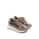 DEPORTIVAS PLANAS DE PIEL Y TERCIOPELO ZOE GRIS PORRONET - Querol online