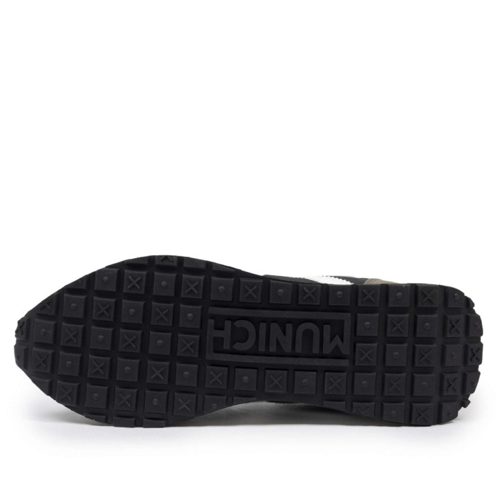 Zapatillas deportivas Munich Rush de hombre negras y kaki con detalles blancos - Querol online