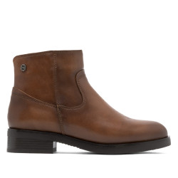 BOTINES DE PIEL CON CREMALLERA JIMENA CUERO PORRONET - Querol online