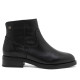 BOTINES DE PIEL CON CREMALLERA JIMENA NEGRO PORRONET - Querol online