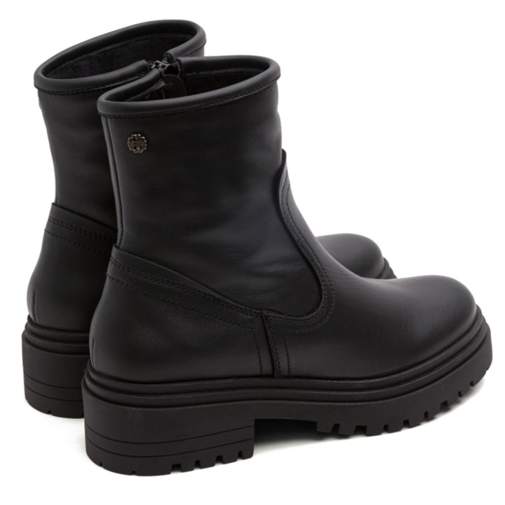 BOTINES DE PIEL CON CREMALLERA KIARA NEGRO PORRONET - Querol online