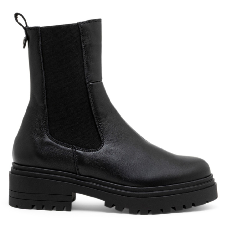 BOTINES DE PIEL CON ELÁSTICOS KATIA NEGRO PORRONET - Querol online
