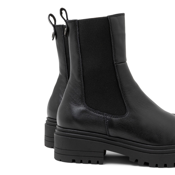 BOTINES DE PIEL CON ELÁSTICOS KATIA NEGRO PORRONET - Querol online