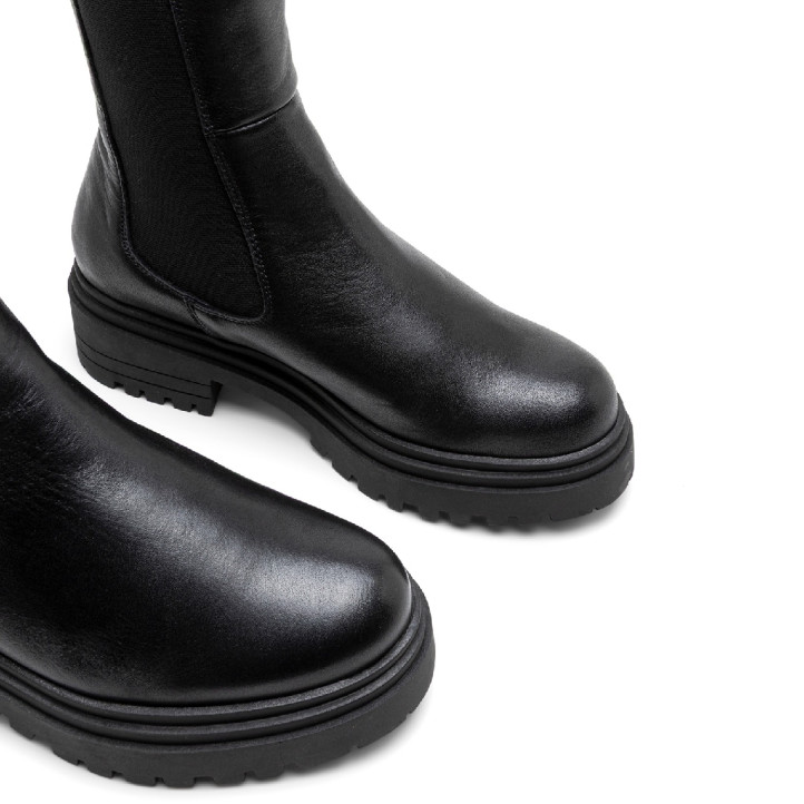BOTINES DE PIEL CON ELÁSTICOS KATIA NEGRO PORRONET - Querol online