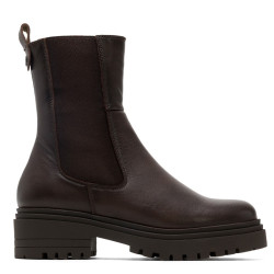 BOTINES DE PIEL CON ELÁSTICOS KATIA MOKA PORRONET - Querol online
