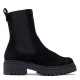 BOTINES DE SERRAJE CON ELÁSTICOS KIRA NEGRO PORRONET - Querol online