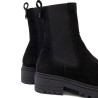BOTINES DE SERRAJE CON ELÁSTICOS KIRA NEGRO PORRONET