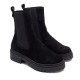 BOTINES DE SERRAJE CON ELÁSTICOS KIRA NEGRO PORRONET - Querol online