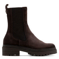 BOTINES DE SERRAJE CON ELÁSTICOS KIRA MOKA PORRONET - Querol online