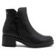 BOTINES DE PIEL CON CREMALLERA LUCÍA NEGRO PORRONET - Querol online