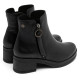 BOTINES DE PIEL CON CREMALLERA LUCÍA NEGRO PORRONET - Querol online