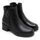 BOTINES DE PIEL CON CREMALLERA LUCÍA NEGRO PORRONET - Querol online