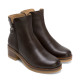 BOTINES DE PIEL CON CREMALLERA LUCÍA MOKA PORRONET - Querol online
