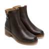BOTINES DE PIEL CON CREMALLERA LUCÍA MOKA PORRONET