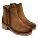 BOTINES DE PIEL CON CREMALLERA LUNA CUERO PORRONET - Querol online