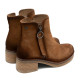 BOTINES DE PIEL CON CREMALLERA LUNA CUERO PORRONET - Querol online