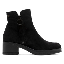 BOTINES DE PIEL CON CREMALLERA LUNA NEGRO PORRONET - Querol online