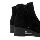 BOTINES DE PIEL CON CREMALLERA LUNA NEGRO PORRONET - Querol online