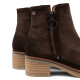 BOTINES DE PIEL CON CREMALLERA LUNA MOKA PORRONET - Querol online