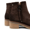 BOTINES DE PIEL CON CREMALLERA LUNA MOKA PORRONET
