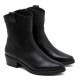 BOTINES DE PIEL CON CREMALLERA MARTA NEGRO PORRONET - Querol online