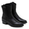 BOTINES DE PIEL CON CREMALLERA MARTA NEGRO PORRONET