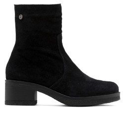 BOTINES DE PIEL CON CREMALLERA LIDIA NEGRO PORRONET - Querol online