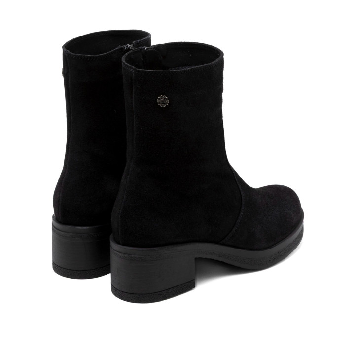 BOTINES DE PIEL CON CREMALLERA LIDIA NEGRO PORRONET - Querol online