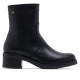 BOTINES DE PIEL CON CREMALLERA LOLA NEGRO PORRONET - Querol online