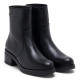 BOTINES DE PIEL CON CREMALLERA LOLA NEGRO PORRONET - Querol online