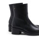 BOTINES DE PIEL CON CREMALLERA LOLA NEGRO PORRONET - Querol online