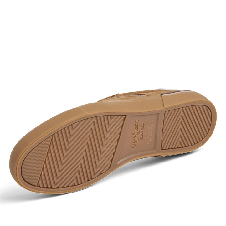Sabatilles Pepe Jeans Kenton d'home marrons de camussa amb sola caramel - Querol online
