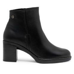 BOTINES DE PIEL DE TACÓN TERESA NEGRO PORRONET - Querol online
