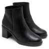 BOTINES DE PIEL DE TACÓN TERESA NEGRO PORRONET