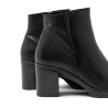 BOTINES DE PIEL DE TACÓN TERESA NEGRO PORRONET