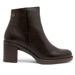 BOTINES DE PIEL DE TACÓN TERESA MOKA PORRONET - Querol online