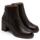 BOTINES DE PIEL DE TACÓN TERESA MOKA PORRONET - Querol online